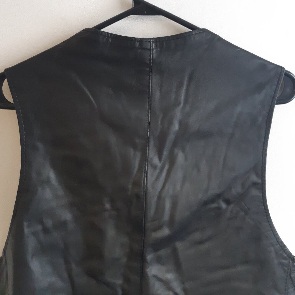 Cuir Mont-Royal Vintage Genuine Leather Bolero Jacket - Slim Fit -Made in Canada - Picture 10 of 13